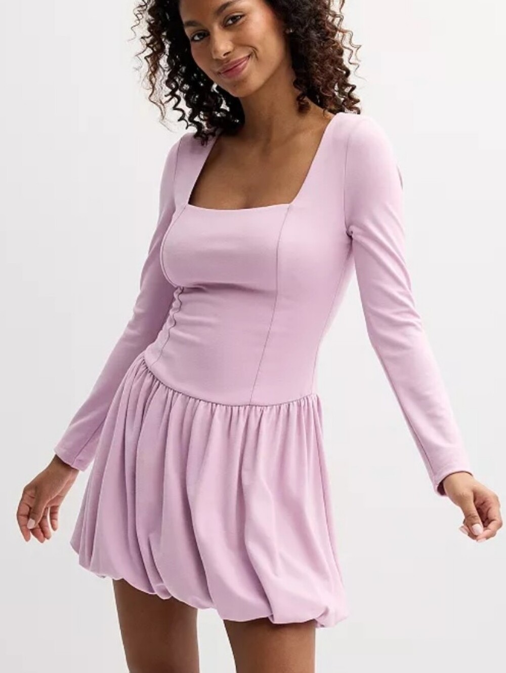Live To Be Spoiled Long Sleeve Mini Bubble Dress Size M
